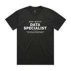 "Off-Duty Data Specialist" Heavy Faded Tee