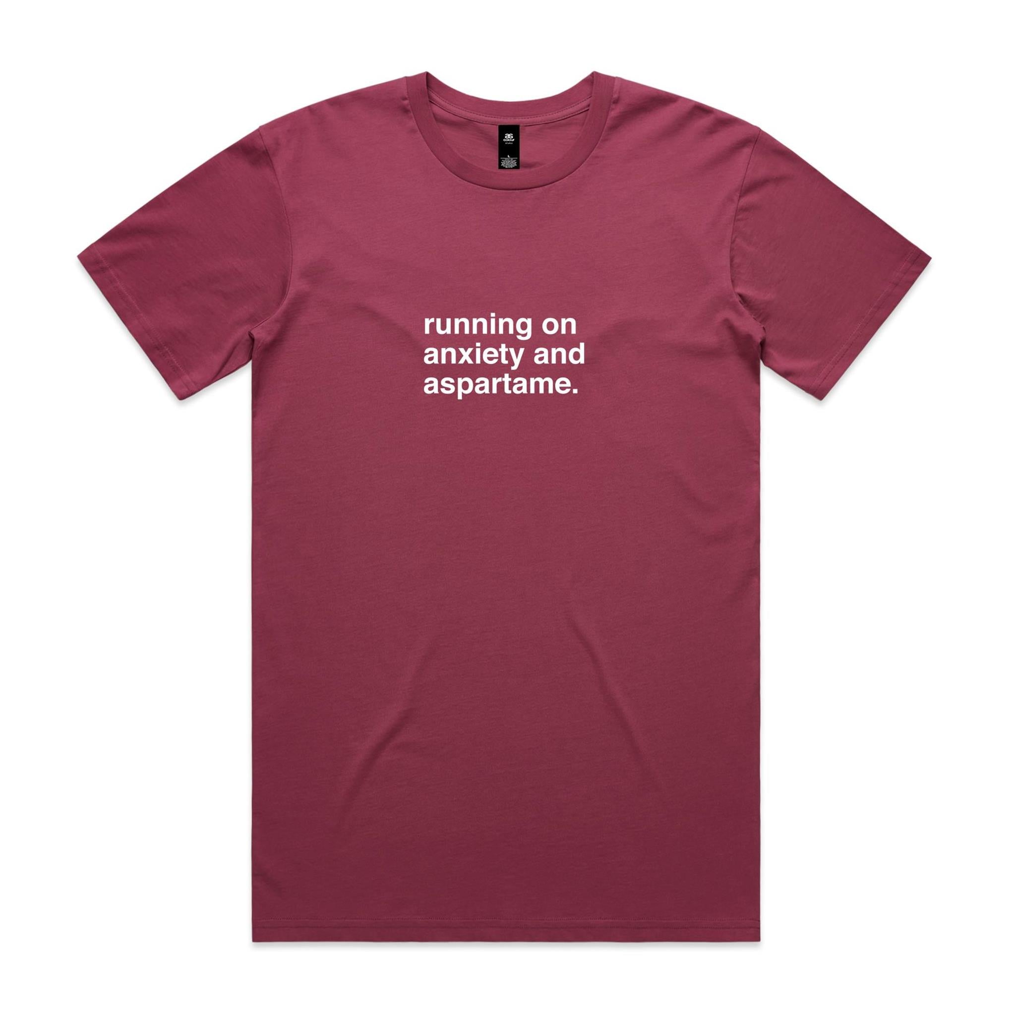 "Running on Anxiety and Aspartame" T-Shirt