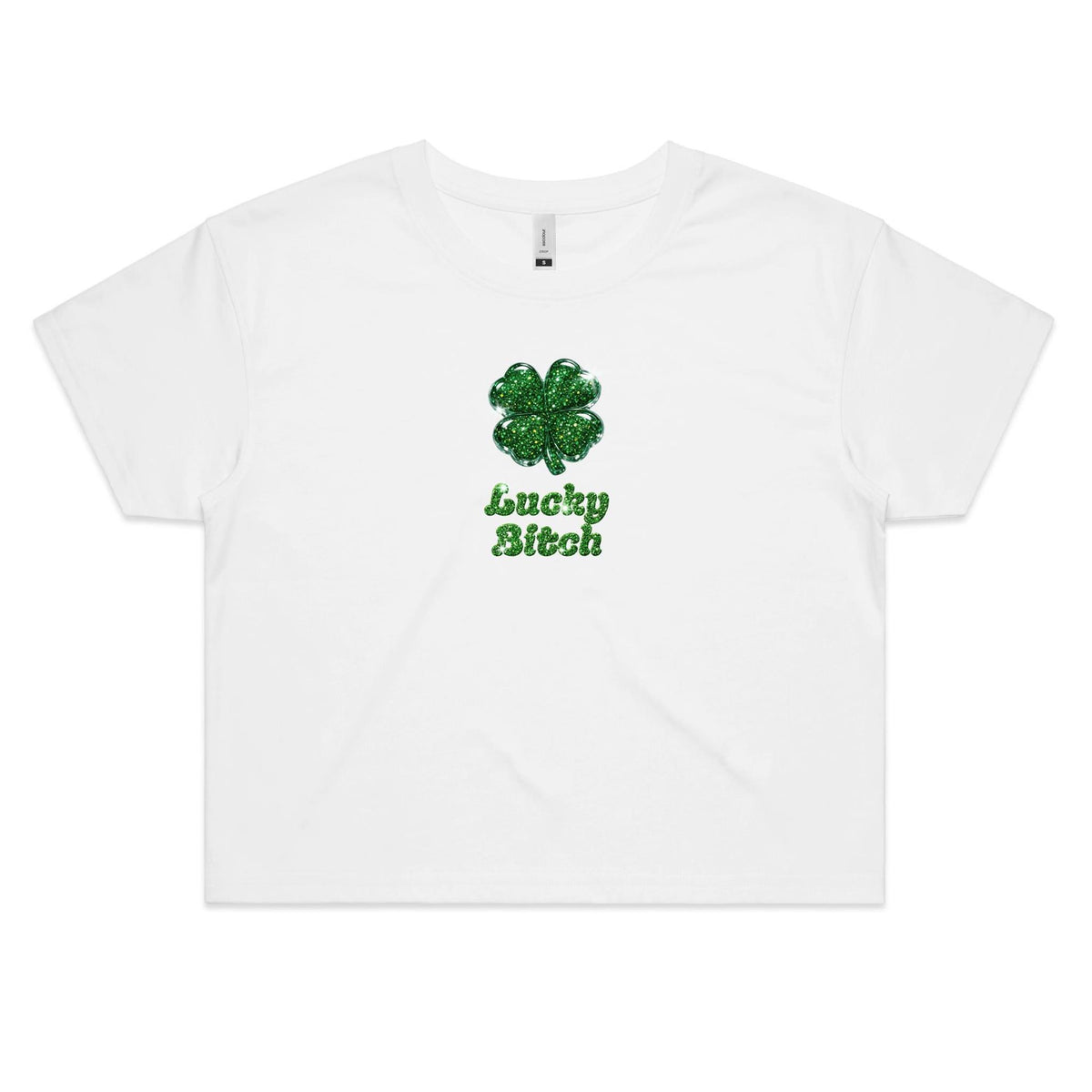 "Lucky Bitch" Cropped Tee