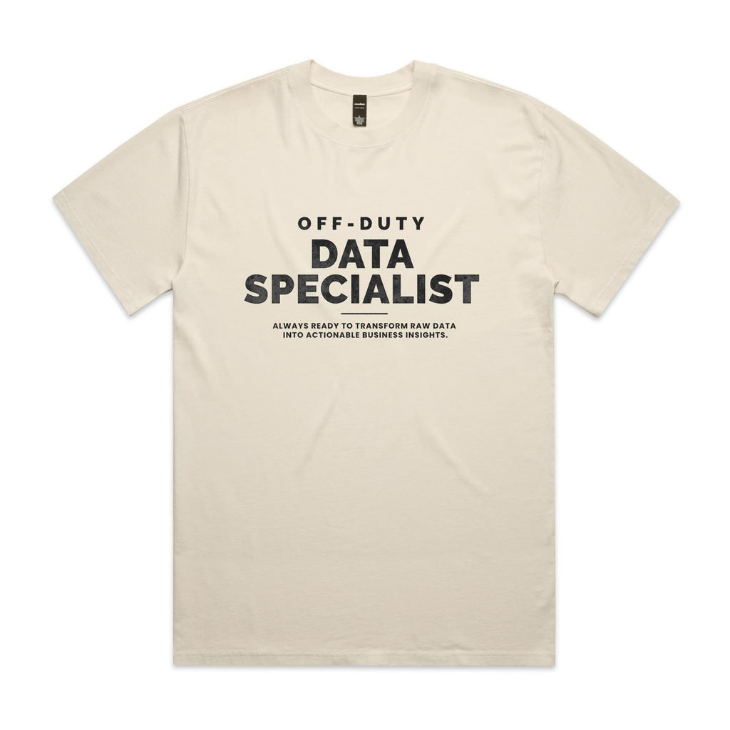 "Off-Duty Data Specialist" Heavy Faded Tee