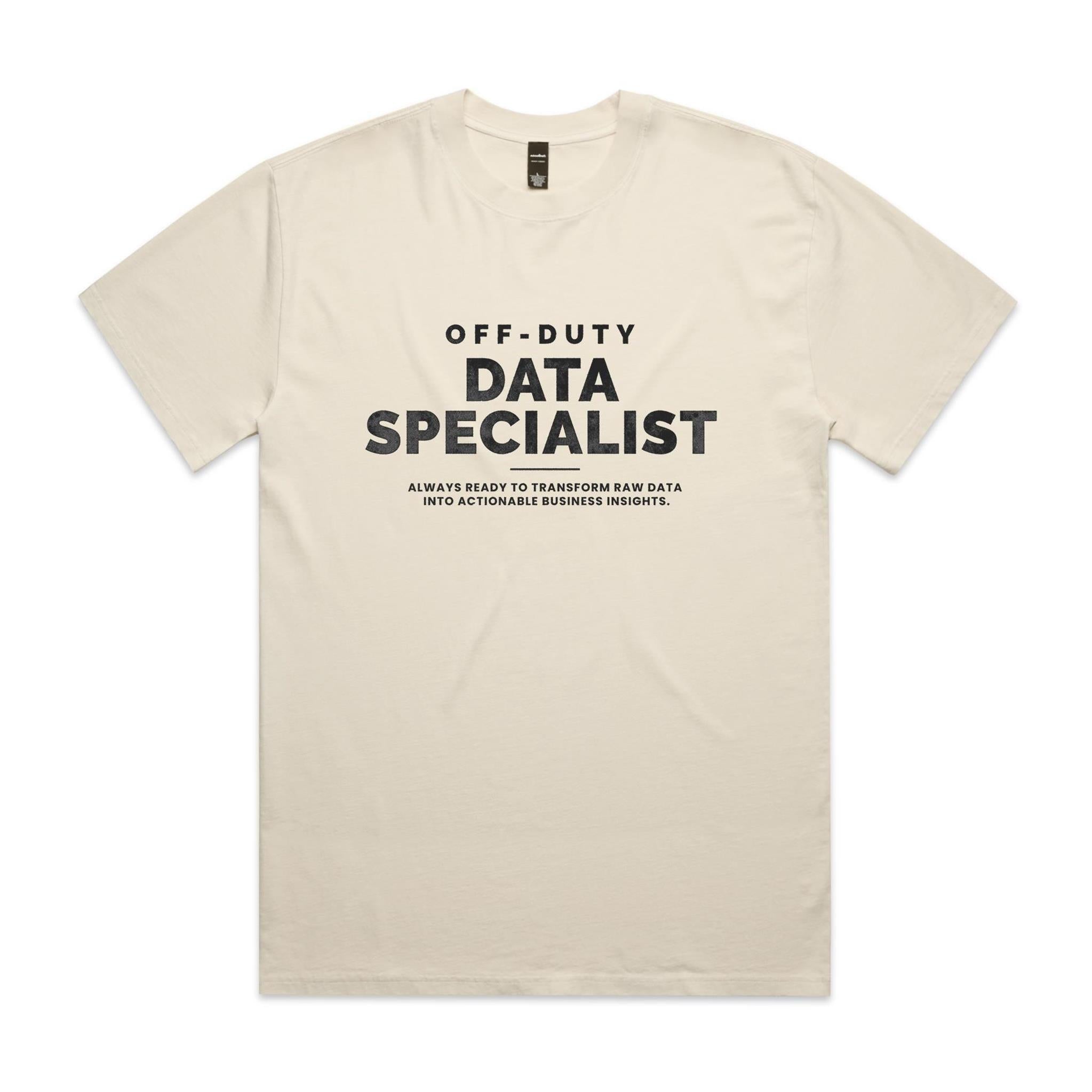 "Off-Duty Data Specialist" Heavy Faded Tee