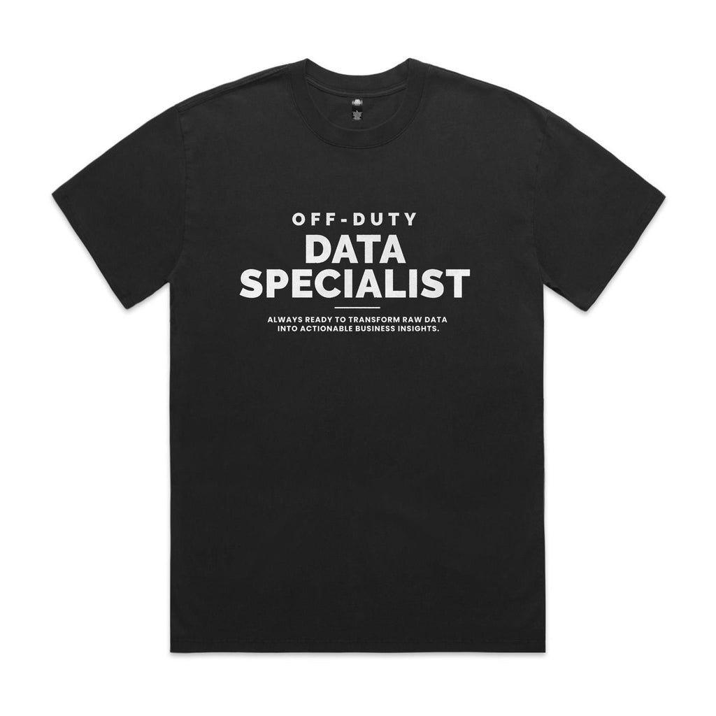 "Off-Duty Data Specialist" Heavy Faded Tee