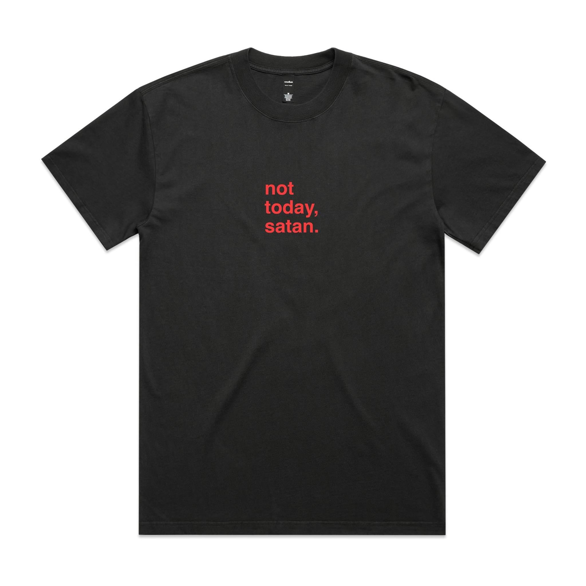 "Not Today Satan" Faded Heavy Tee
