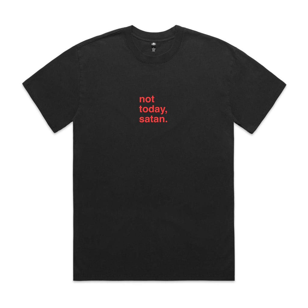 "Not Today Satan" Faded Heavy Tee