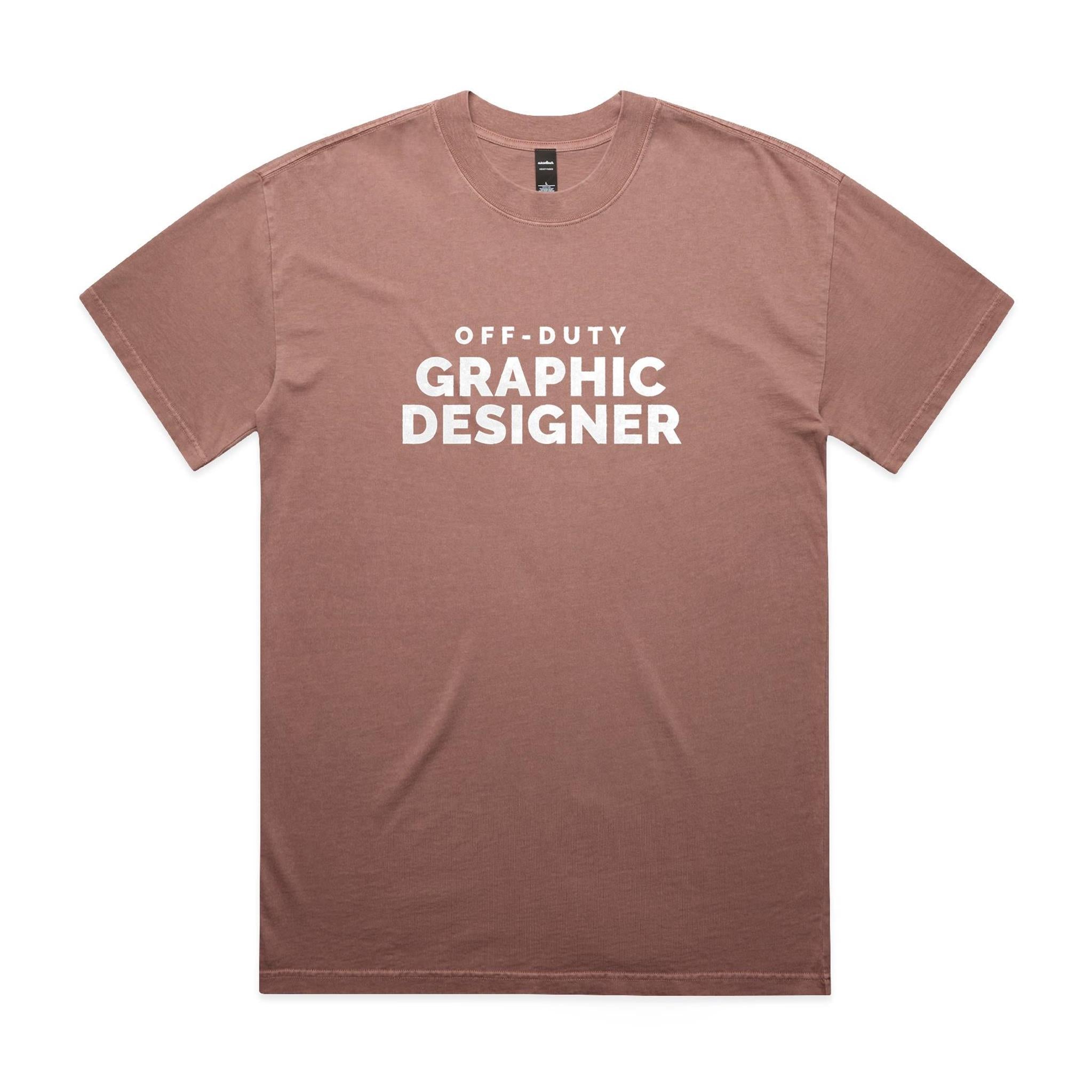 "Off-Duty Graphic Designer" Heavy Faded Tee