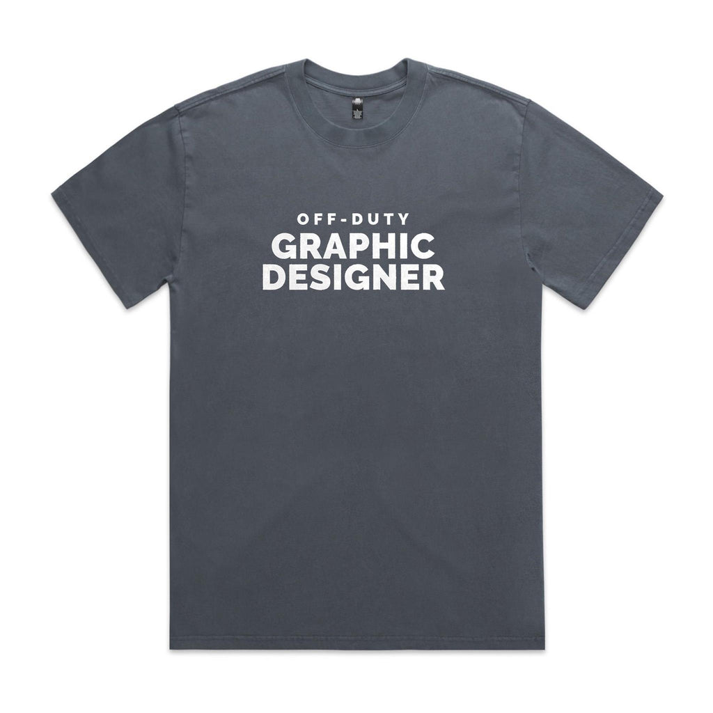 "Off-Duty Graphic Designer" Heavy Faded Tee
