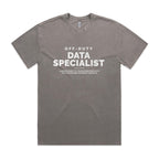 "Off-Duty Data Specialist" Heavy Faded Tee