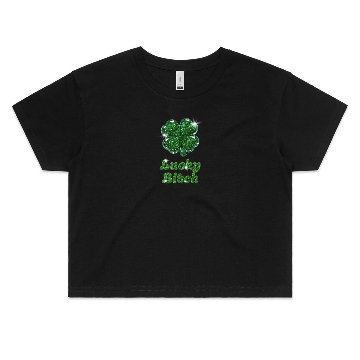 "Lucky Bitch" Cropped Tee