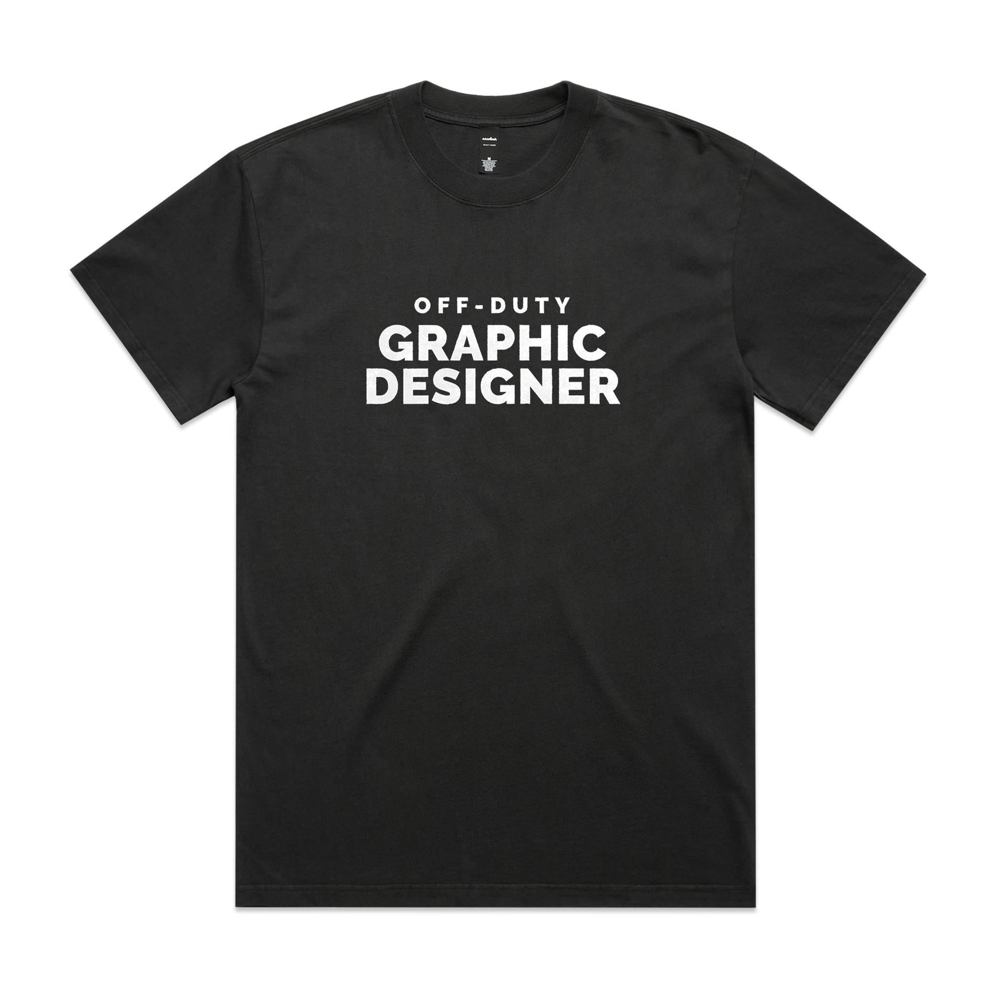 "Off-Duty Graphic Designer" Heavy Faded Tee