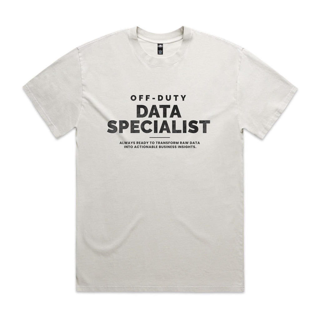 "Off-Duty Data Specialist" Heavy Faded Tee