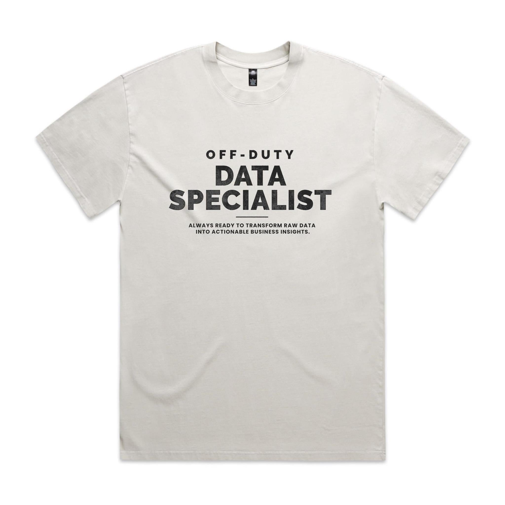 "Off-Duty Data Specialist" Heavy Faded Tee