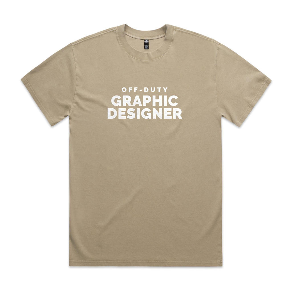 "Off-Duty Graphic Designer" Heavy Faded Tee
