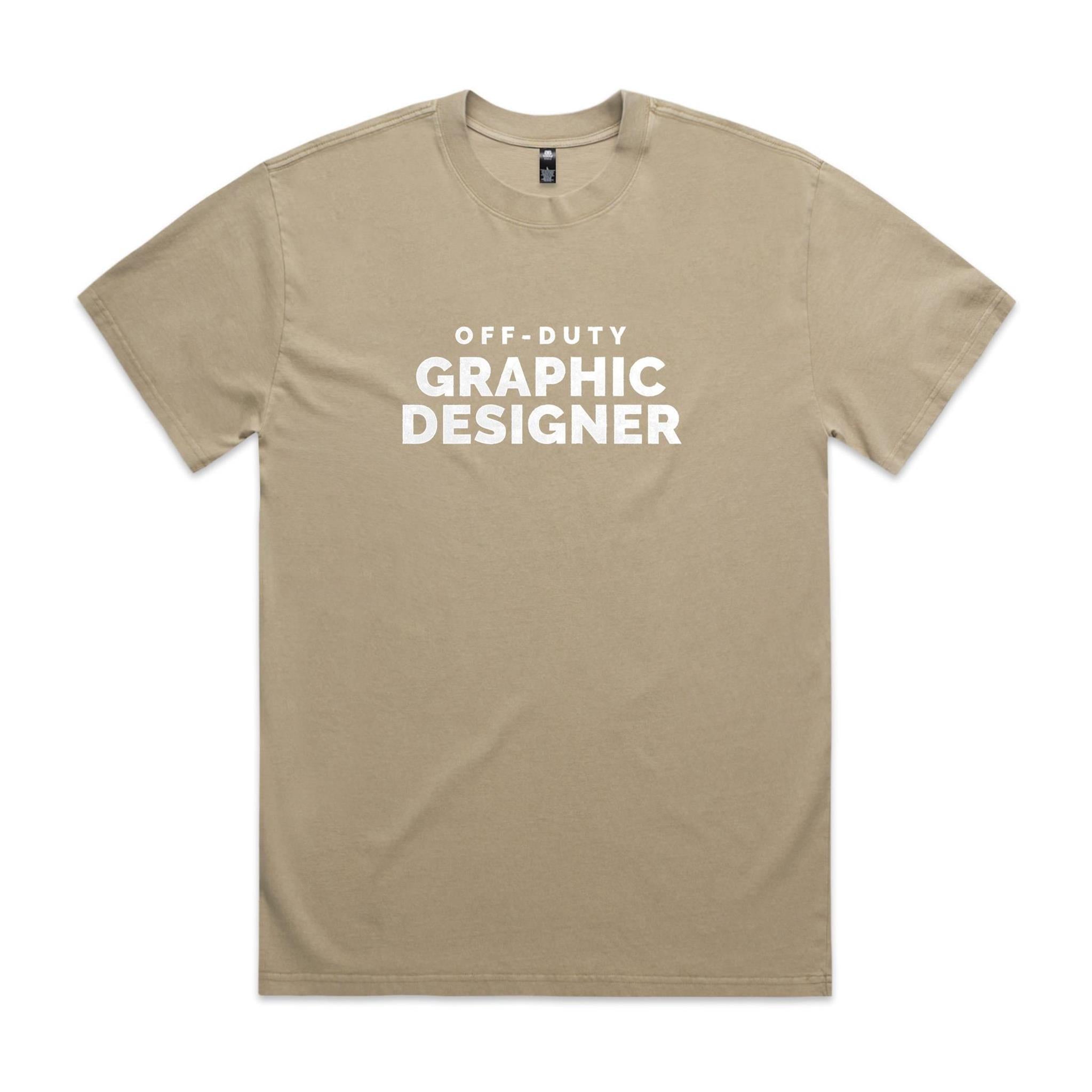 "Off-Duty Graphic Designer" Heavy Faded Tee