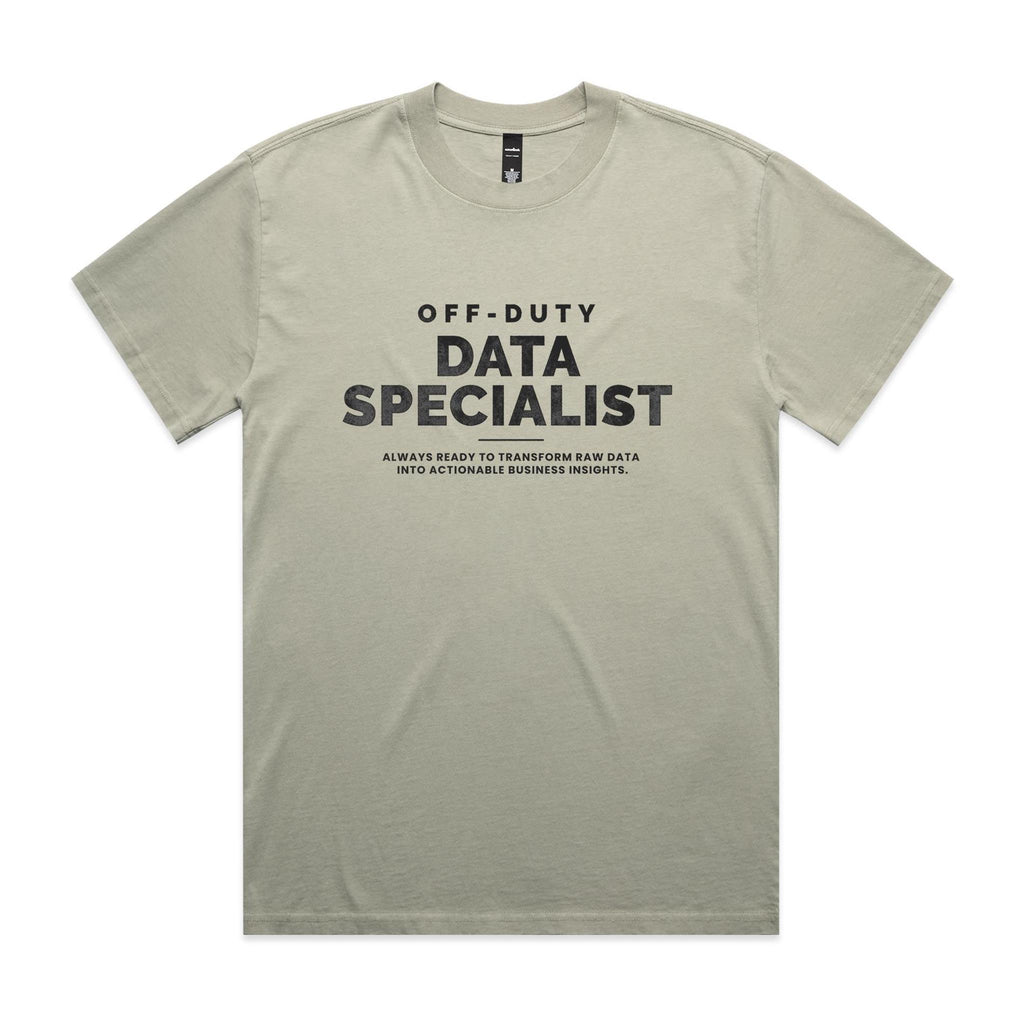 "Off-Duty Data Specialist" Heavy Faded Tee