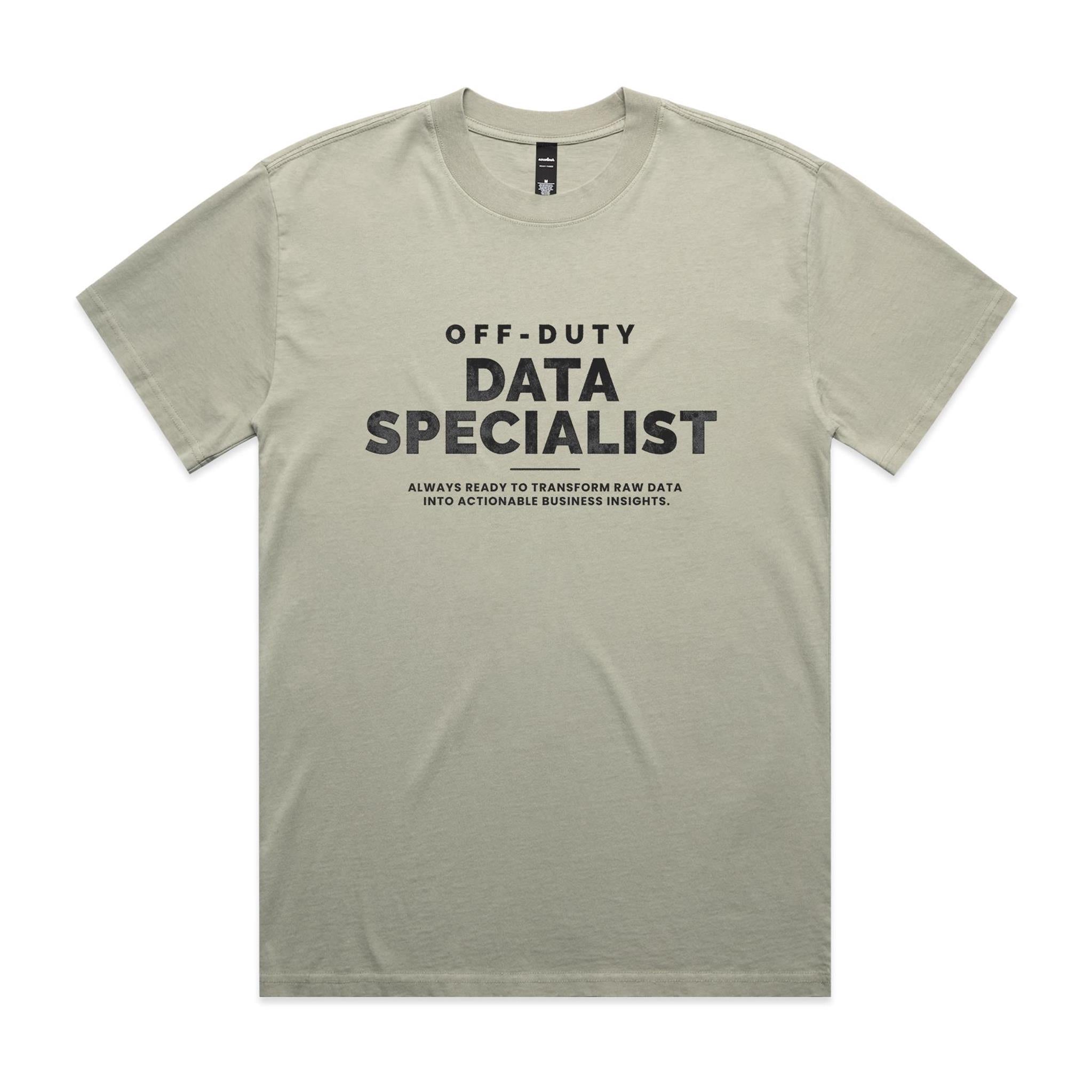 "Off-Duty Data Specialist" Heavy Faded Tee