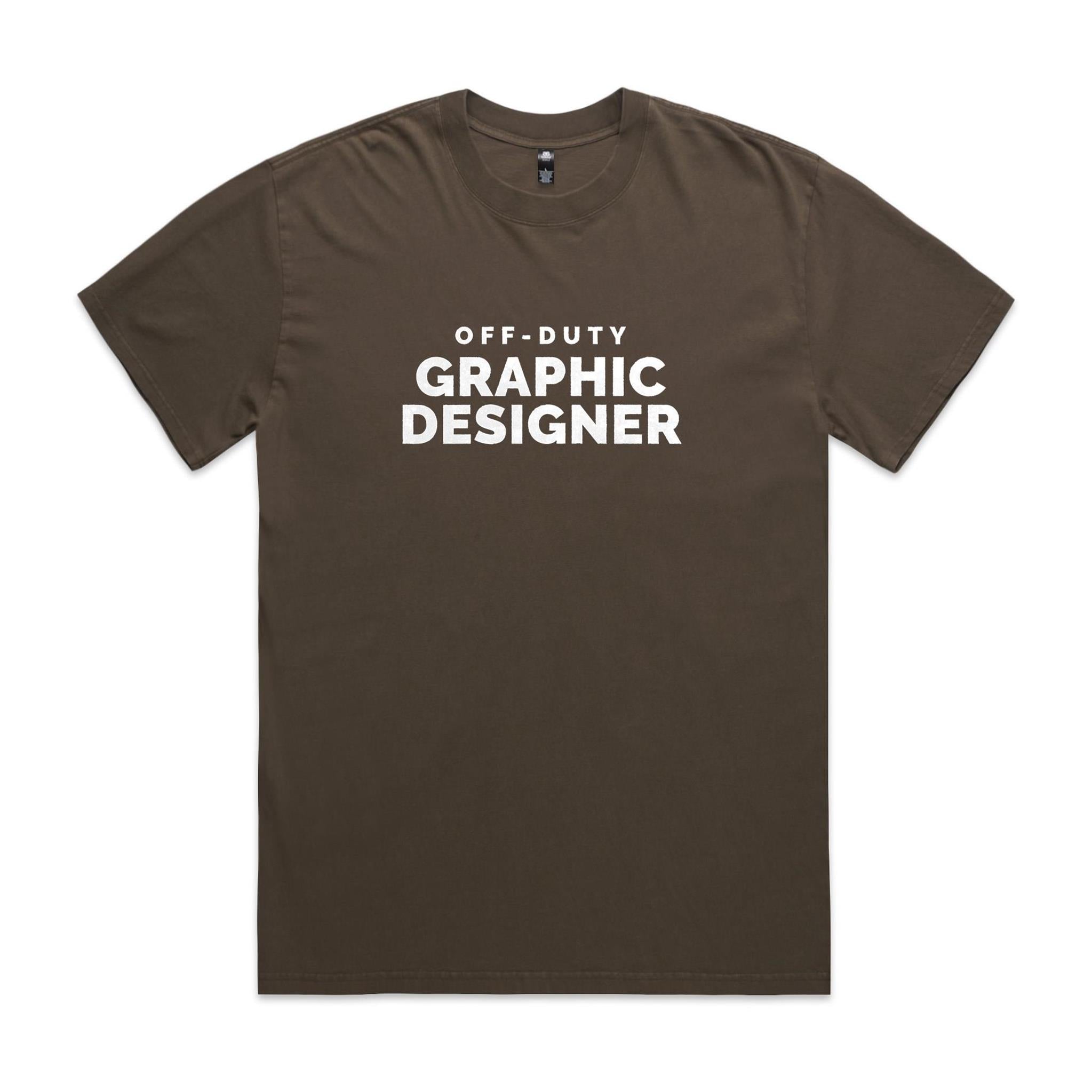 "Off-Duty Graphic Designer" Heavy Faded Tee
